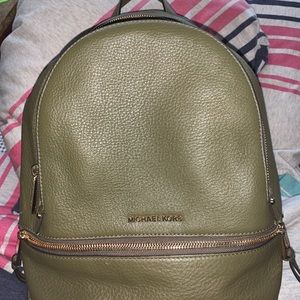 Olive green Michael Kors book bag